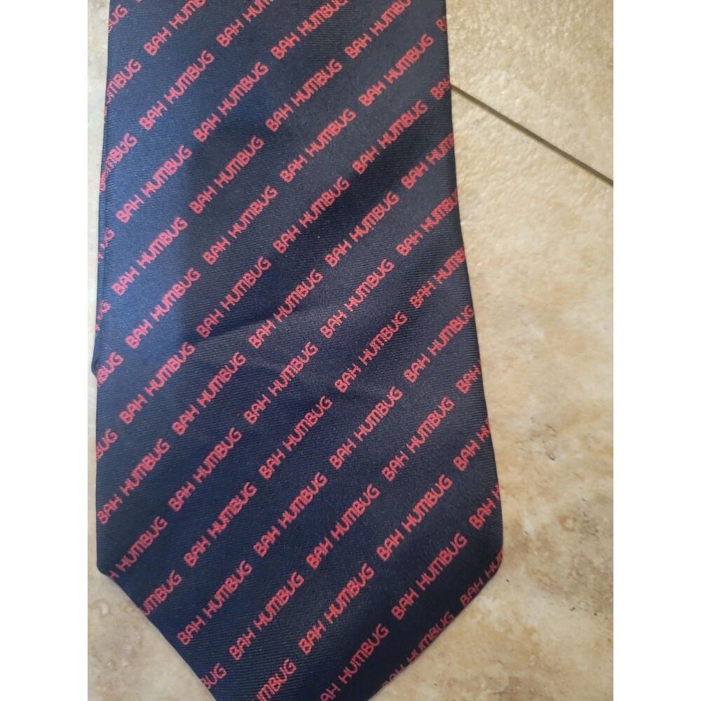 BAH HUMBUG Christmas Holiday Winter Men's Tie